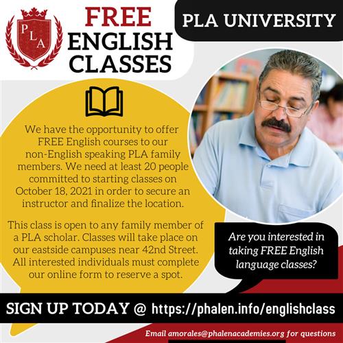 PLA University English Classes